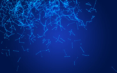 abstract digital background featuring glowing black plexus of interconnected points and lines. Represents big data, neural networks, and futuristic technology. Ideal for AI, blockchain
