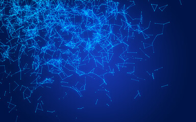 abstract digital background featuring glowing black plexus of interconnected points and lines. Represents big data, neural networks, and futuristic technology. Ideal for AI, blockchain