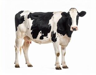 black and white cow