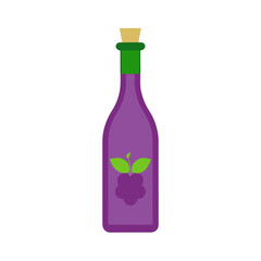 wine bottle and glass