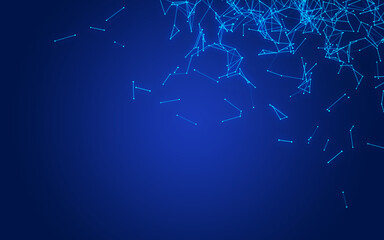 abstract digital background featuring glowing black plexus of interconnected points and lines. Represents big data, neural networks, and futuristic technology. Ideal for AI, blockchain
