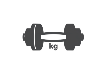 Abstract Dumbbell Icon: Fitness, Strength, and Exercise Symbol isolated on transparent background