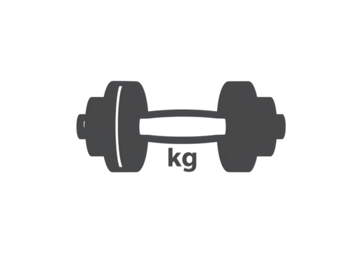 Abstract Dumbbell Icon: Fitness, Strength, and Exercise Symbol isolated on transparent background