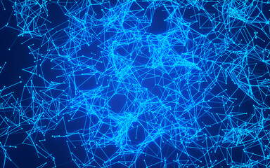 abstract digital background featuring glowing black plexus of interconnected points and lines. Represents big data, neural networks, and futuristic technology. Ideal for AI, blockchain