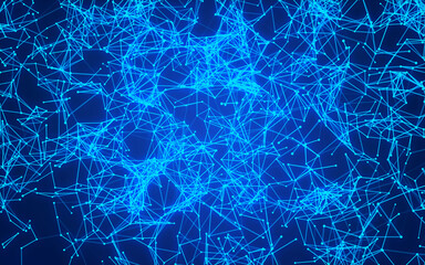 abstract digital background featuring glowing black plexus of interconnected points and lines. Represents big data, neural networks, and futuristic technology. Ideal for AI, blockchain