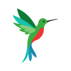 Obraz premium hummingbird and flower