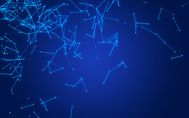 abstract digital background featuring glowing black plexus of interconnected points and lines. Represents big data, neural networks, and futuristic technology. Ideal for AI, blockchain