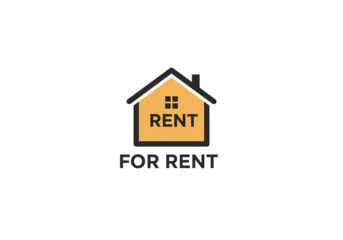 Rental Property Icon: House for Rent Sign isolated on transparent background
