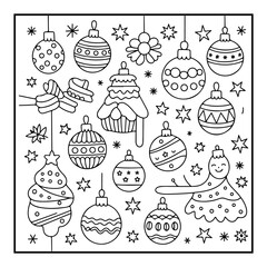 Cozy Christmas Coloring Pages For Adults 