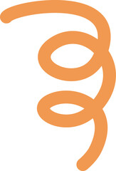 Orange spiral shape design element