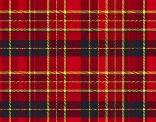 Red and gold plaid pattern with thin, dark lines