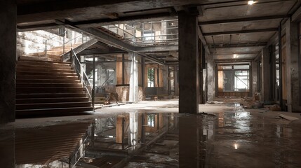 Fototapeta premium Indoor Construction Site