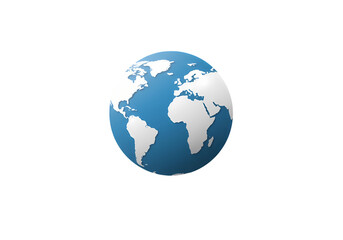 Fototapeta premium Pixel Art Globe: World Map, Digital Earth, Global Connection, International Business isolated on transparent background