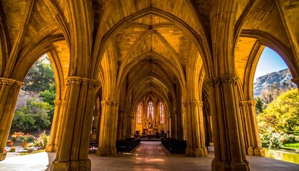 Obraz premium Sunlit Gothic Arches