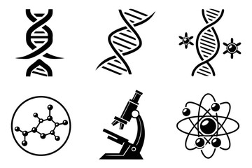 Science and Genetics Icons Collection.