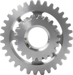 회색금속톱니바퀴맞물림산업기계부품