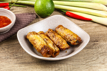 Vietnamese fried stuffed spring roll