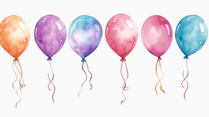 Celebrate a special milestone with this vibrant watercolor th birthday clip art featuring joyful figures and colorful balloons.