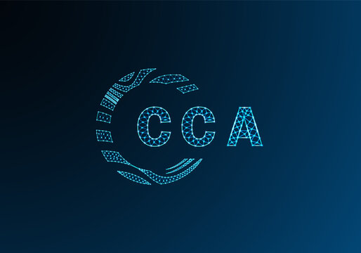 CCA low poly letter logo vector design. CCA lower poly logo design. CCA unique low poly logo design.