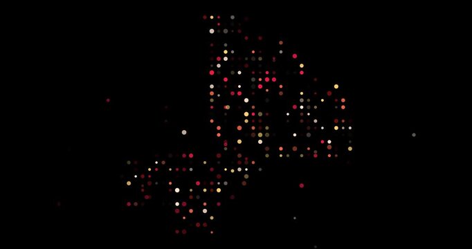 Mali generative art map particle outline
