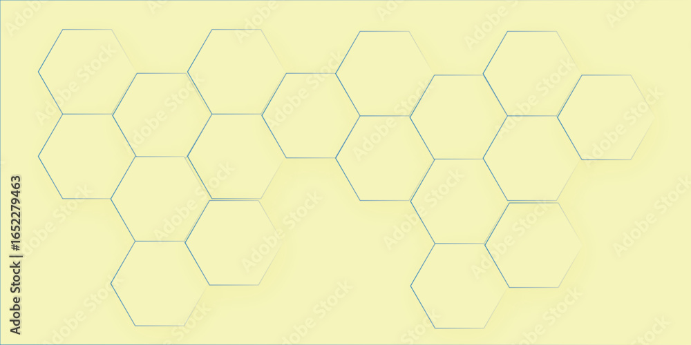 Poster hexagon geometric on a white background. geometric abstract background with simple hexagon elements.