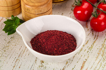 Natural organic Sumah powder for culinary