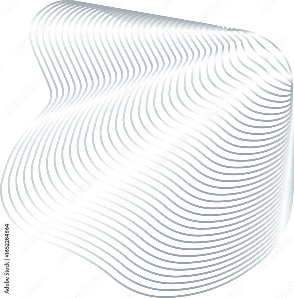 Poster circle and fluid forms with metallic silver. modern design elements