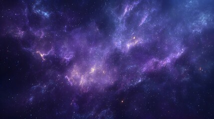 A nebula of violet and purple hues in a deep space.