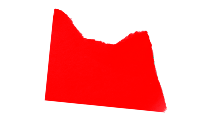 Red torn paper isolated on transparent background