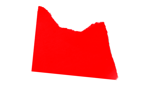 Red torn paper isolated on transparent background