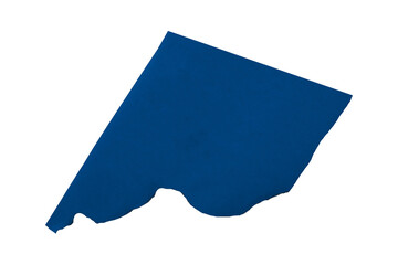Blue torn paper isolated on transparent background