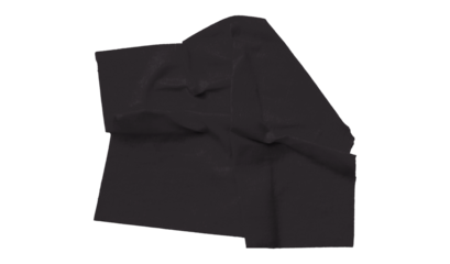 Black torn paper tape isolated on transparent background