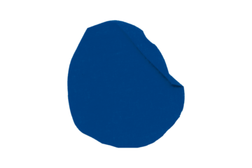 Blue circle masking tape sticker with crumpled edges, separate crumpled round paper on transparent background.