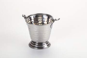 Indian metallic empty clean bowl isolated