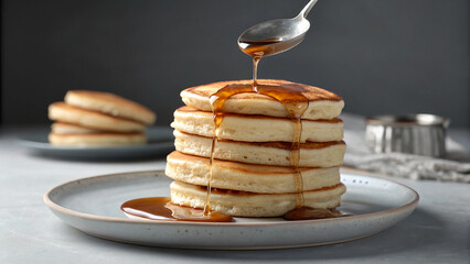 pancakes with honey