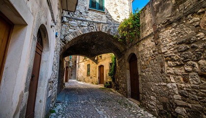 Fototapeta premium Old stone alleyway