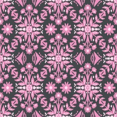 Ikat Seamless Pattern • Bohemian Textile Design • Traditional Fabric Texture • Digital Background for Print and Crafts