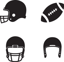  American football, helmet, sports, vector bundle