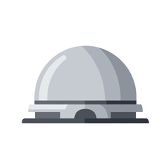 Fototapeta premium Minimalist illustration of a gray dome structure with geometric details, concept for architecture design, infrastructure planning and urban development
