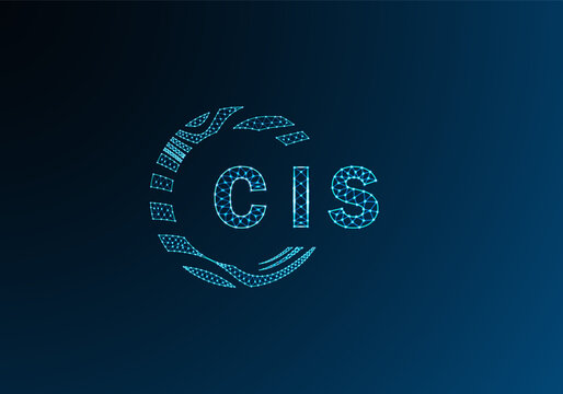 CIS low poly letter logo vector design. CIS lower poly logo design. CIS unique low poly logo design.