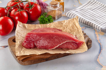 Raw beef meat fillet piece