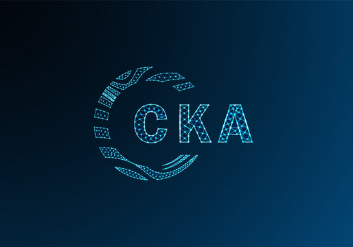 CKA low poly letter logo vector design. CKA lower poly logo design. CKA unique low poly logo design.