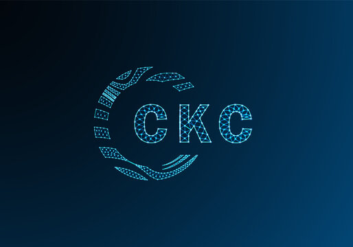 CKC low poly letter logo vector design. CKC lower poly logo design. CKC unique low poly logo design.