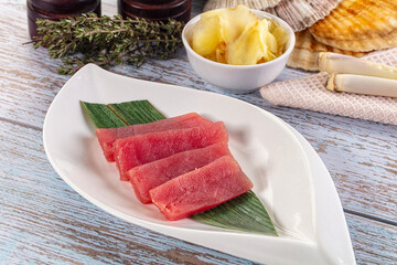 Japanese sliced tuna sashimi fish