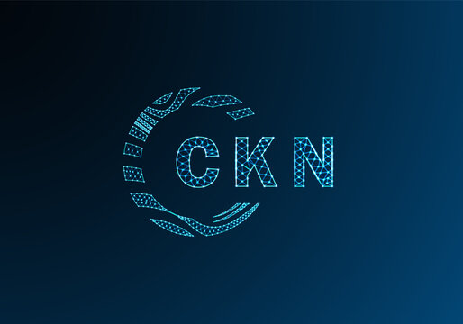 CKN low poly letter logo vector design. CKN lower poly logo design. CKN unique low poly logo design.