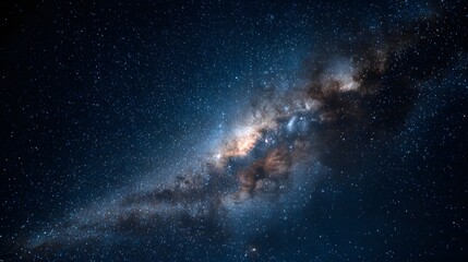 Majestic view of the milky way galaxy against a backdrop of countless stars.