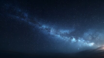 Fototapeta premium Milky way galaxy stretches across a night sky.