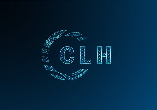 CLH low poly letter logo vector design. CLH lower poly logo design. CLH unique low poly logo design.