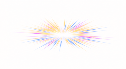 Abstract Burst of Pastel Hues Radiating Light.