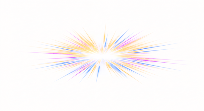 Abstract Burst of Pastel Hues Radiating Light.